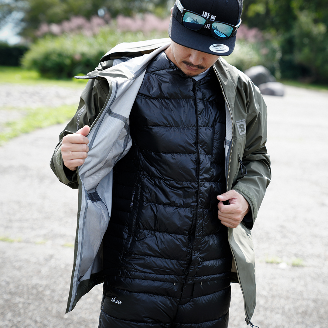 NANGA × Bluestorm 】INNER DOWN CARDIGAN DETACHABLE SLEEVE NAG-F20 